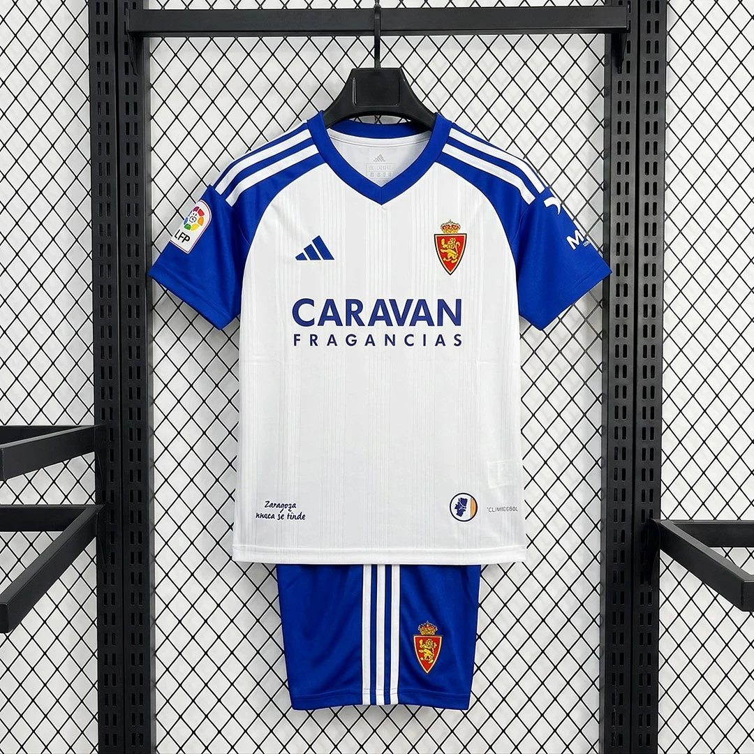 26/27 Real Zaragoza Home Kids Soccer Jersey