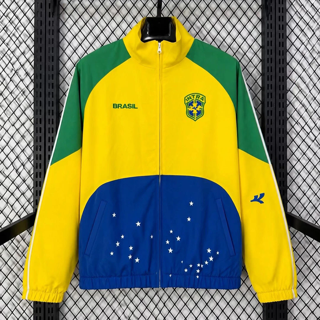 2026 Brazil World Cup Yellow Green Blue Windbreaker