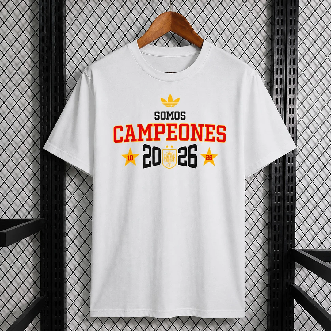 2026 Spain Somos Campeones Cotton White T-Shirt