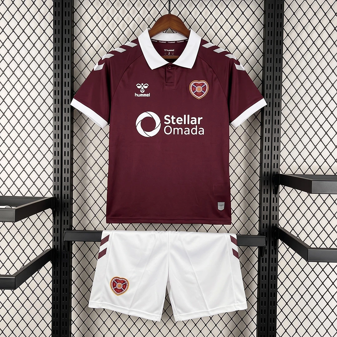 26/27 Heart of Midlothian FC Home Kids Soccer Jersey