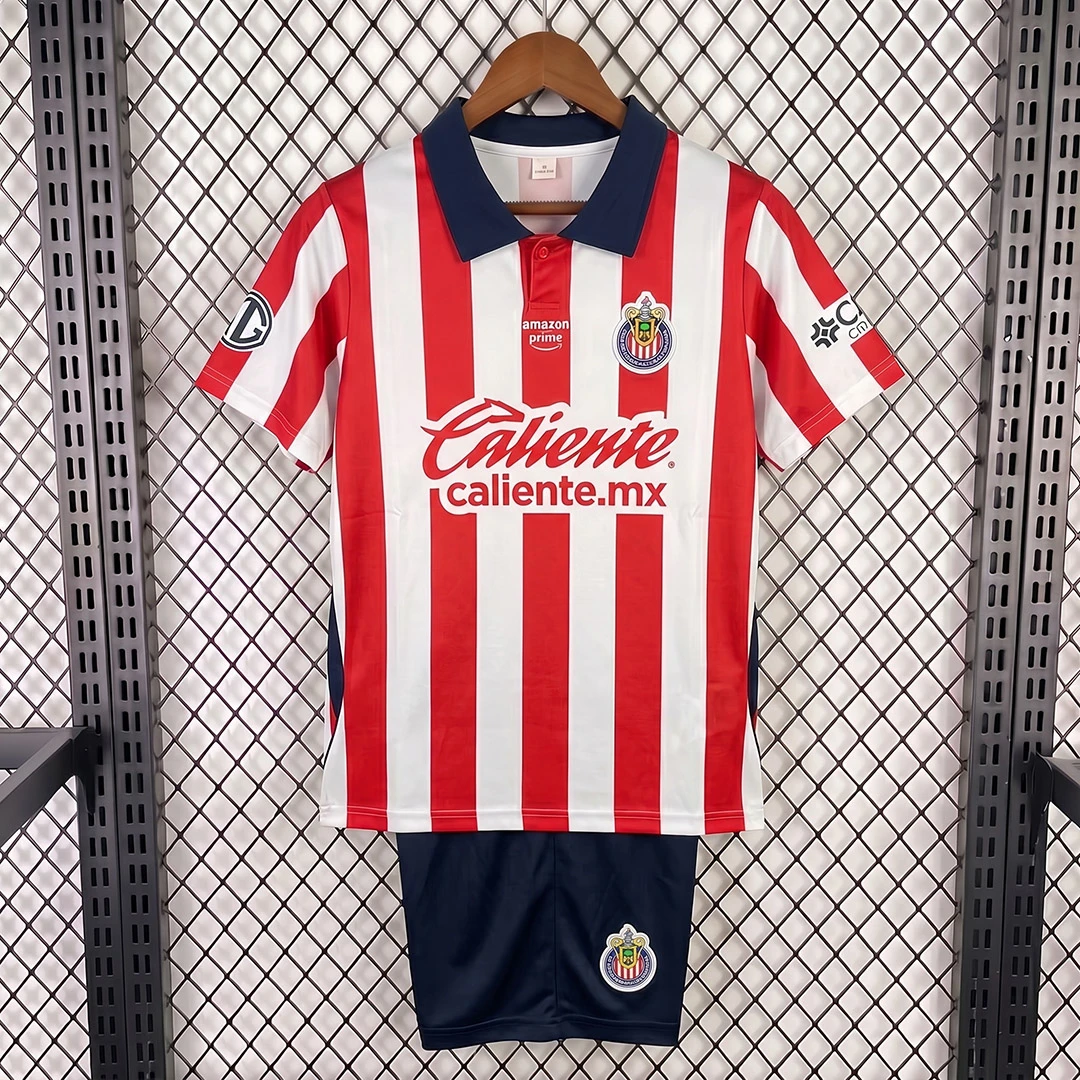 26/27 Chivas Home Kids Soccer Jersey
