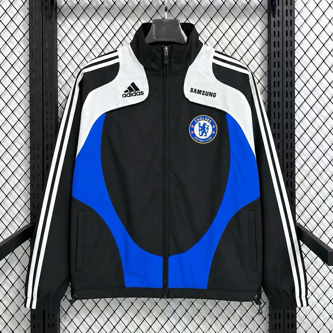 08/09 Chelsea Black Blue White Windbreaker