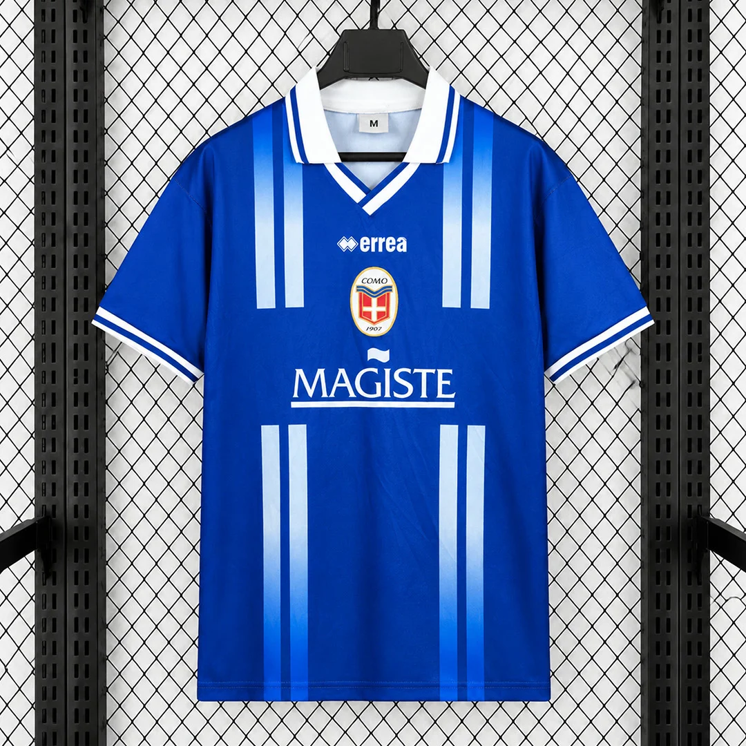 01/02 Como Home Retro Soccer Jersey