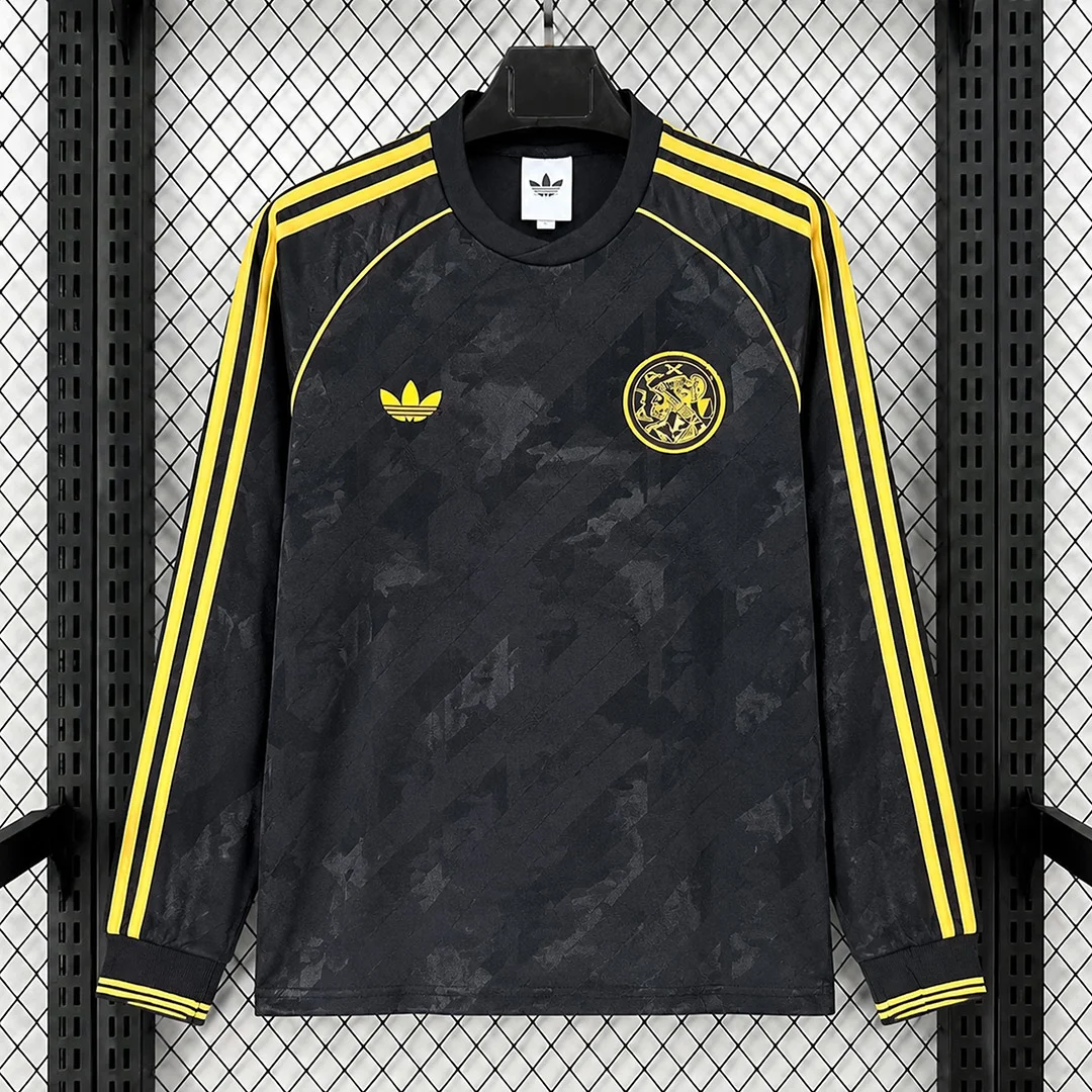 26/27 Ajax Originals Long Sleeve Black Retro Jersey