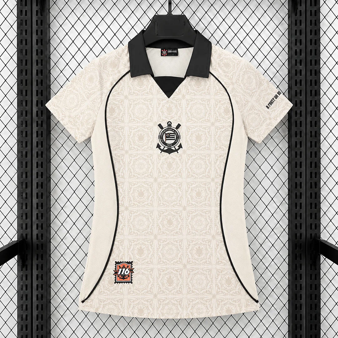 2026 Corinthians 116 Years Anniversary Beige Women Soccer Jersey