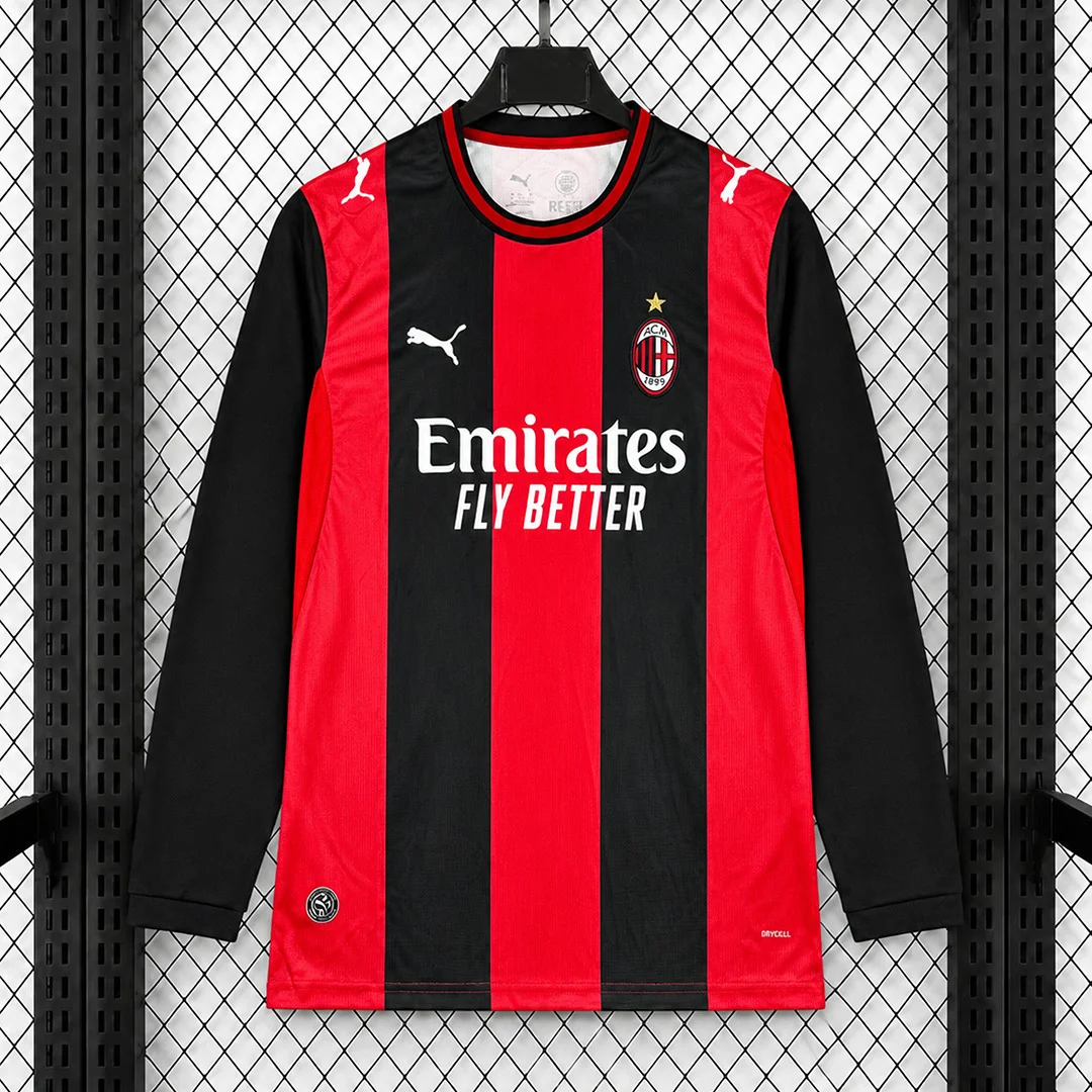 26/27 AC Milan Home Long Sleeve Soccer Jersey