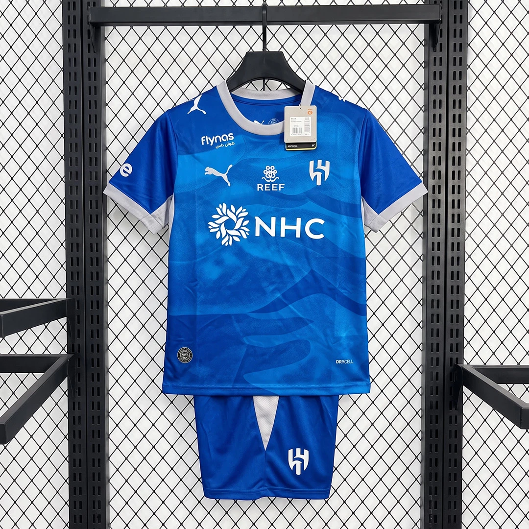 26/27 Al-Hilal Home Kids Soccer Jersey