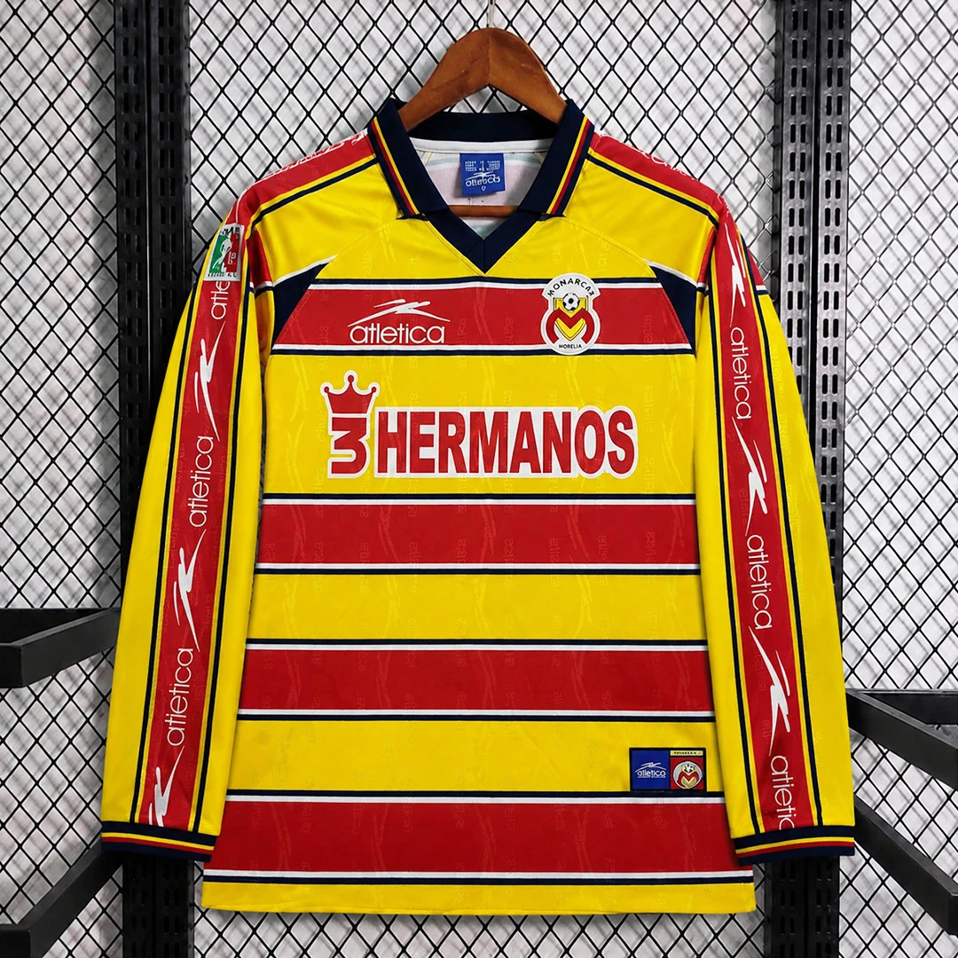 99/00 Atletico Morelia Home Long Sleeve Retro Soccer Jersey