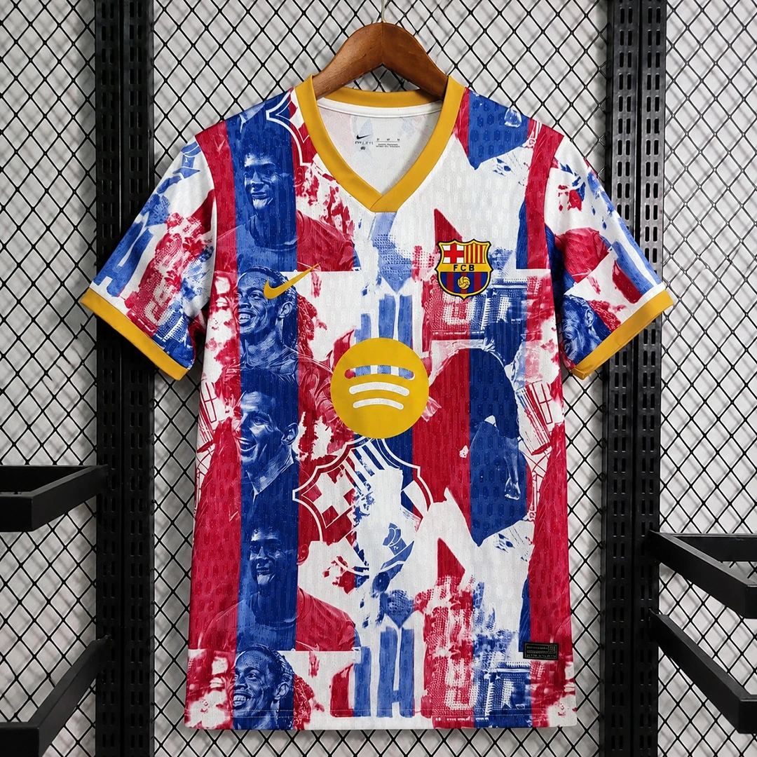 26/27 Barcelona Special Edition Collage Print of Club Legends Soccer Jersey