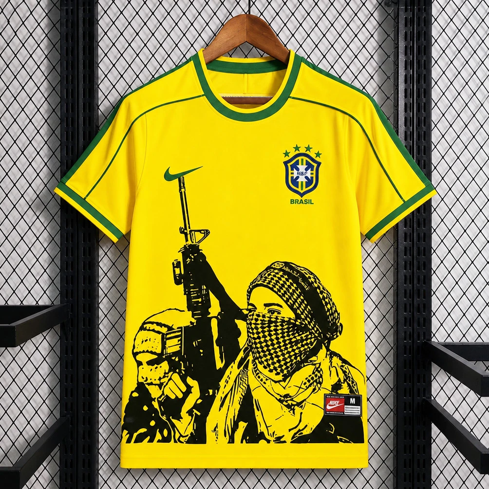 2026 Brazil Special Edition Black Armed Soccer Jersey