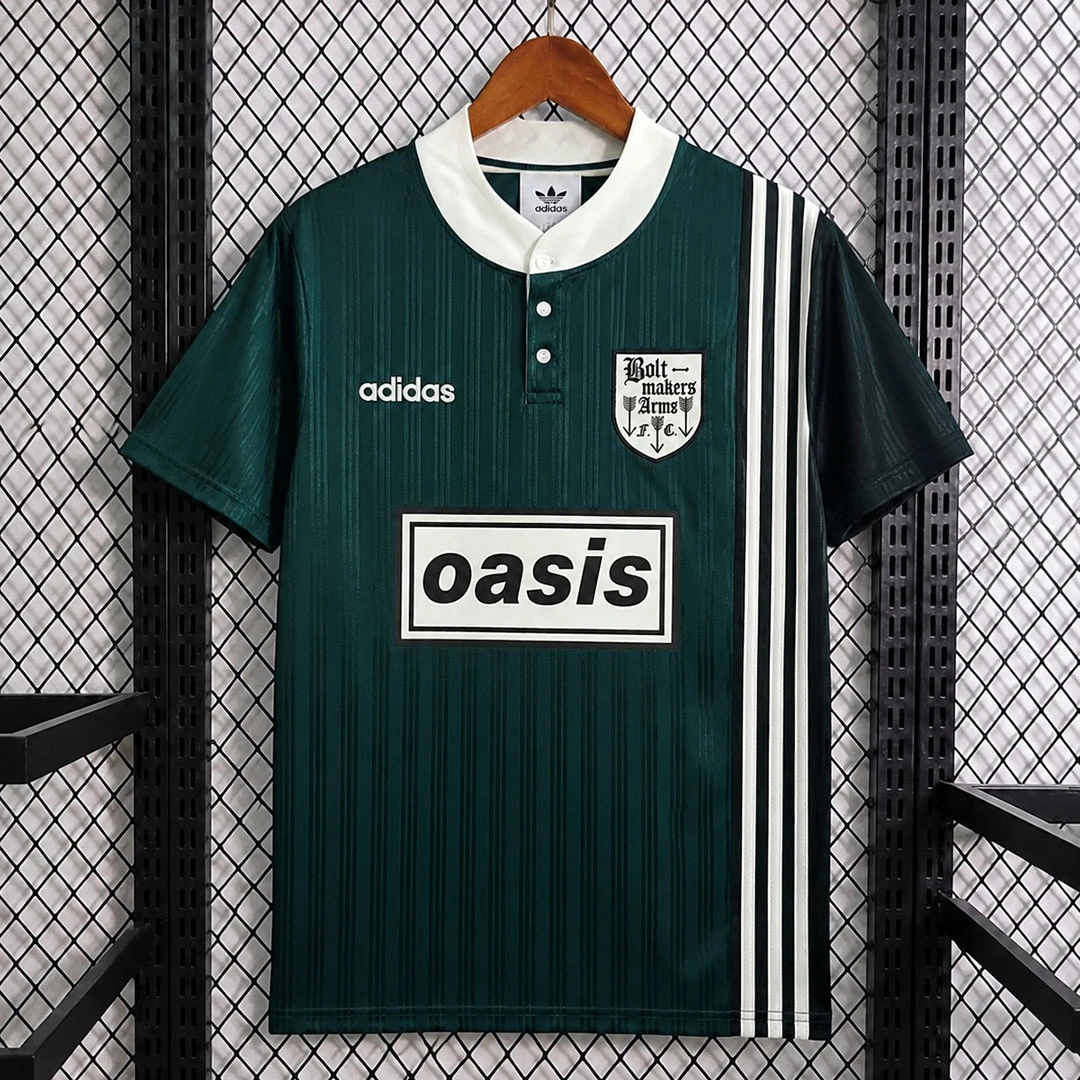 95/96 Oasis Boltmakers Arms Green Retro Soccer Jersey