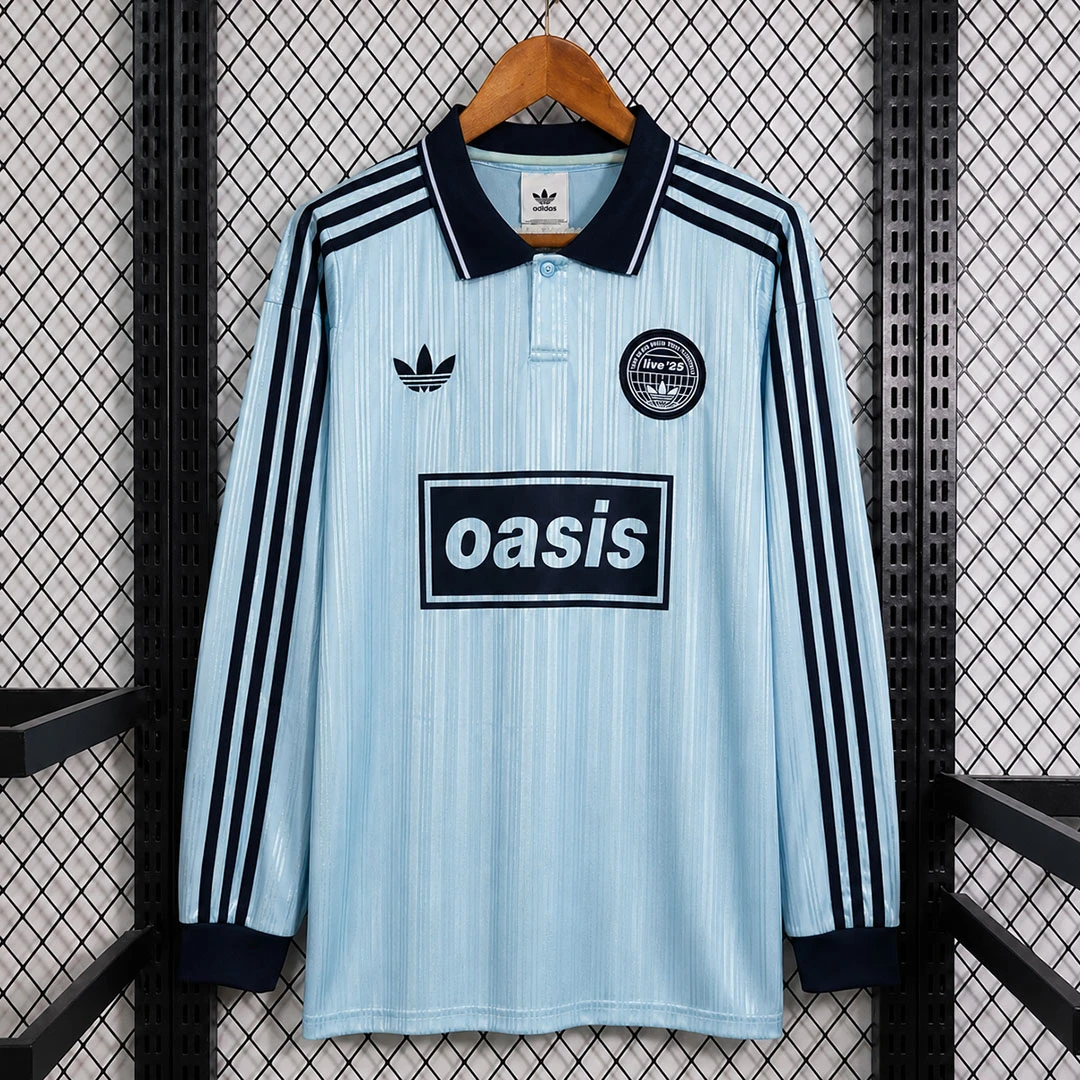 Adidas x Oasis Light Blue Long Sleeve Soccer Jersey