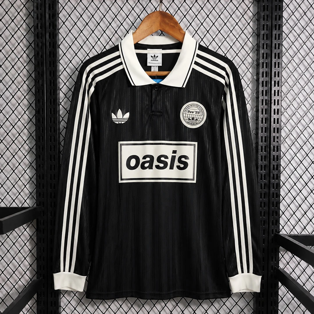 Adidas x Oasis Black Long Sleeve Soccer Jersey