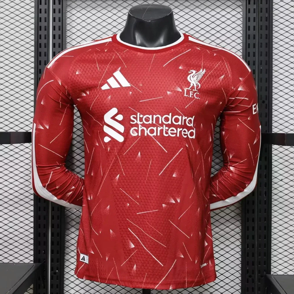 26/27 Liverpool Home Long Sleeve Player Version Soccer Jersey