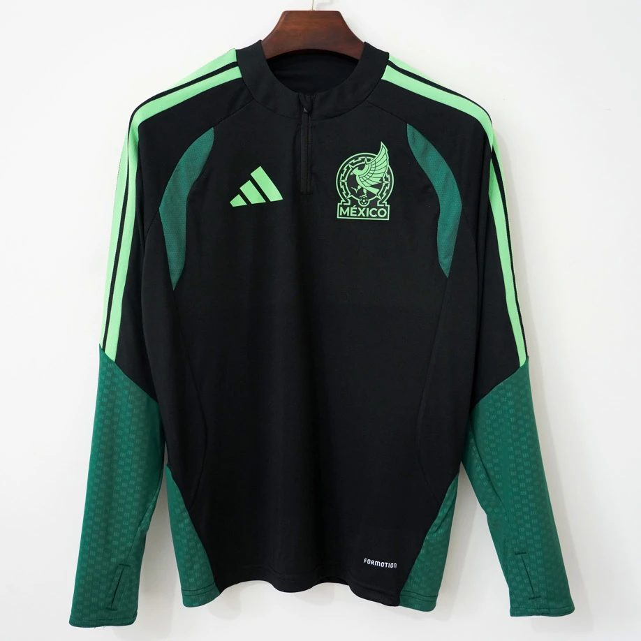 2026 Mexico Black Green Tiro Training Jersey