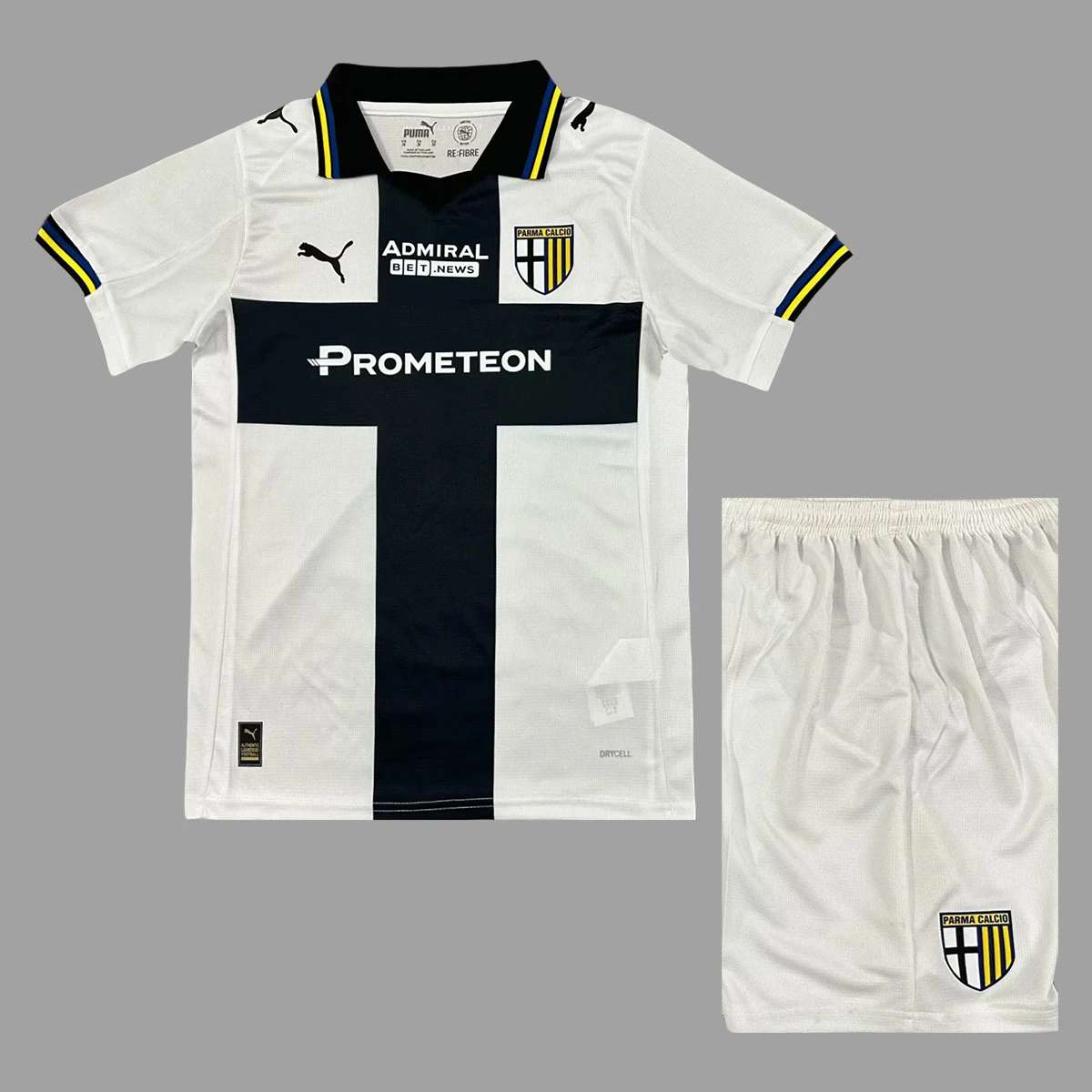25/26 Parma Home Kids Soccer Jersey Size 16-28