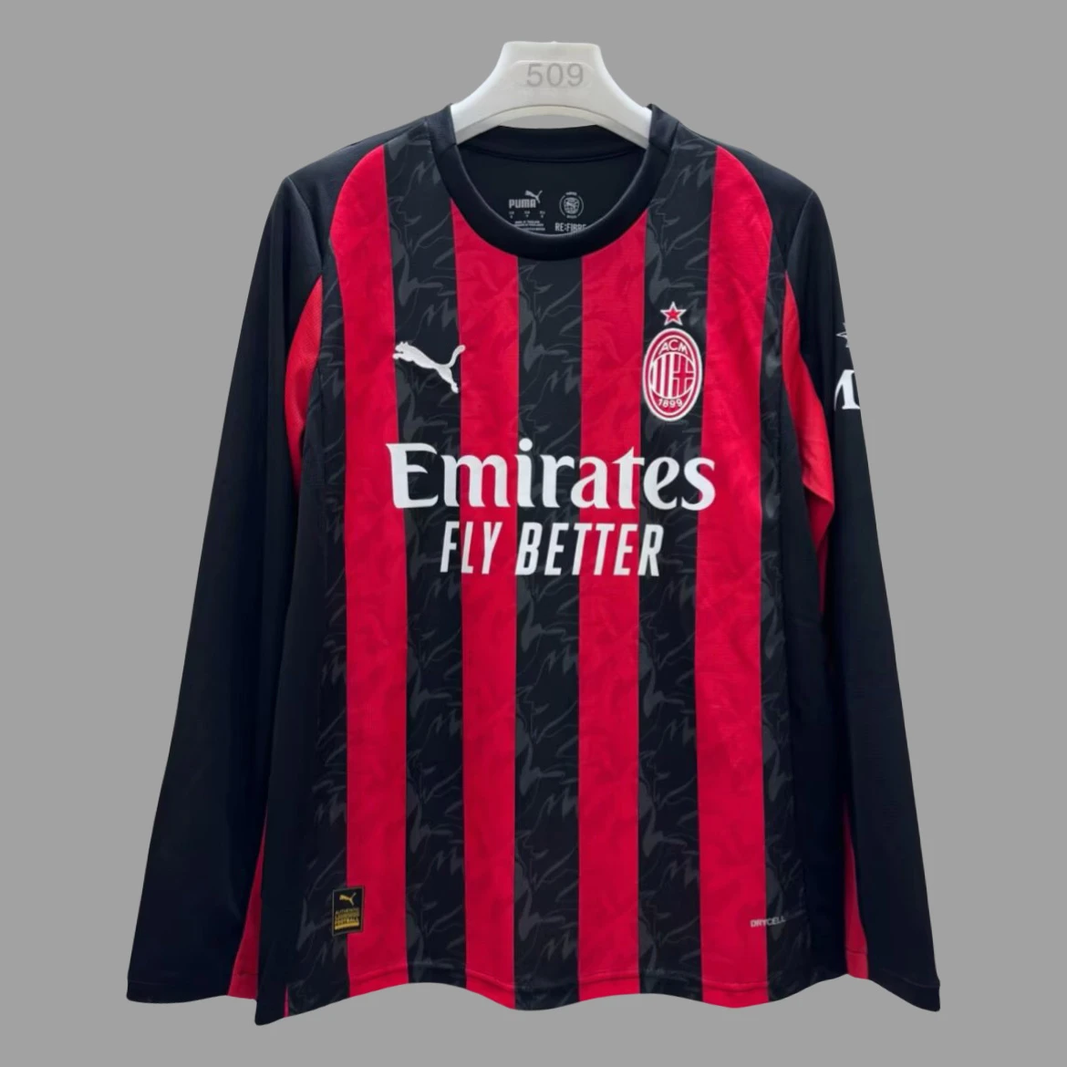 25/26 AC Milan Home Long Sleeve Soccer Jersey