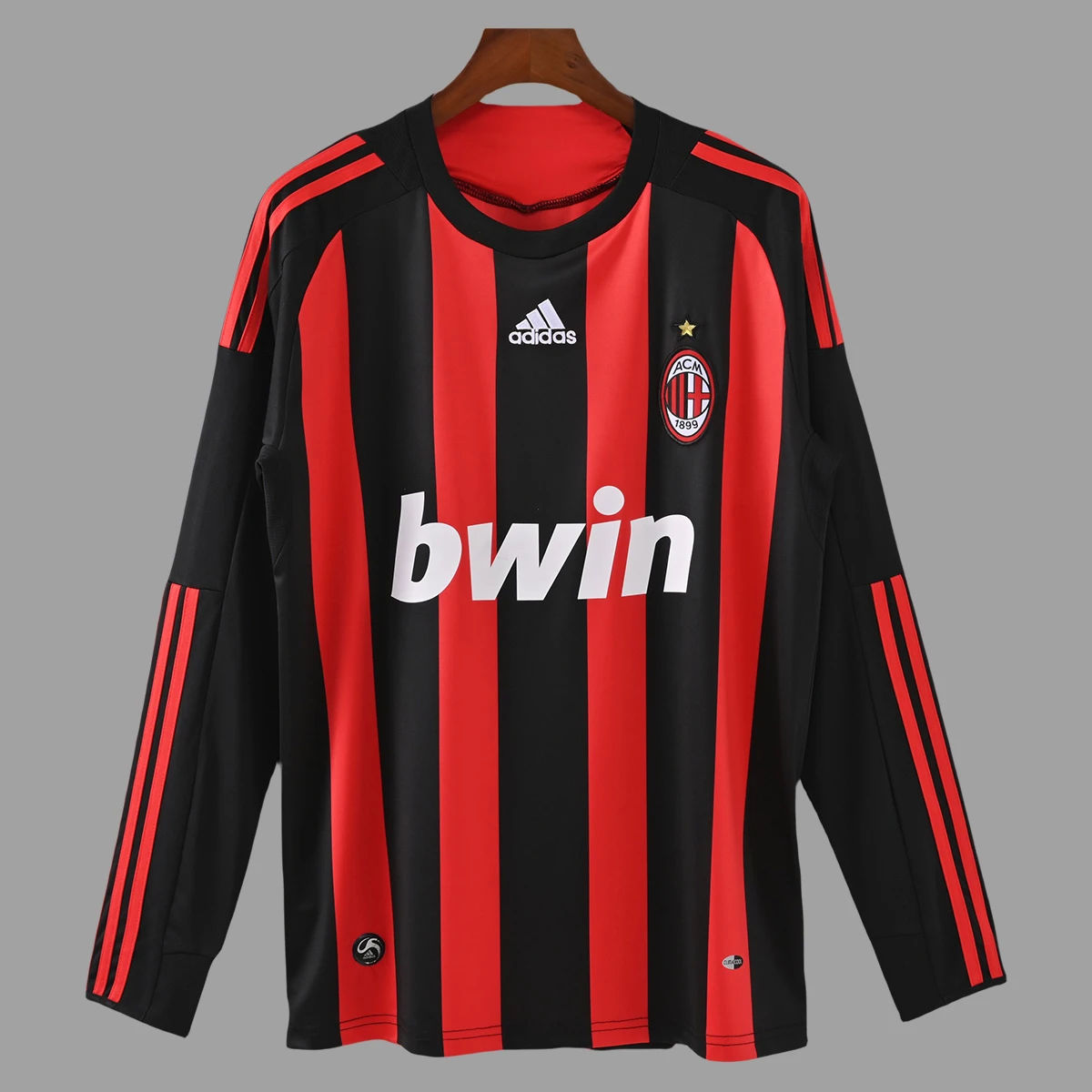 08/09 AC Milan Home Long Sleeve Retro Soccer Jersey