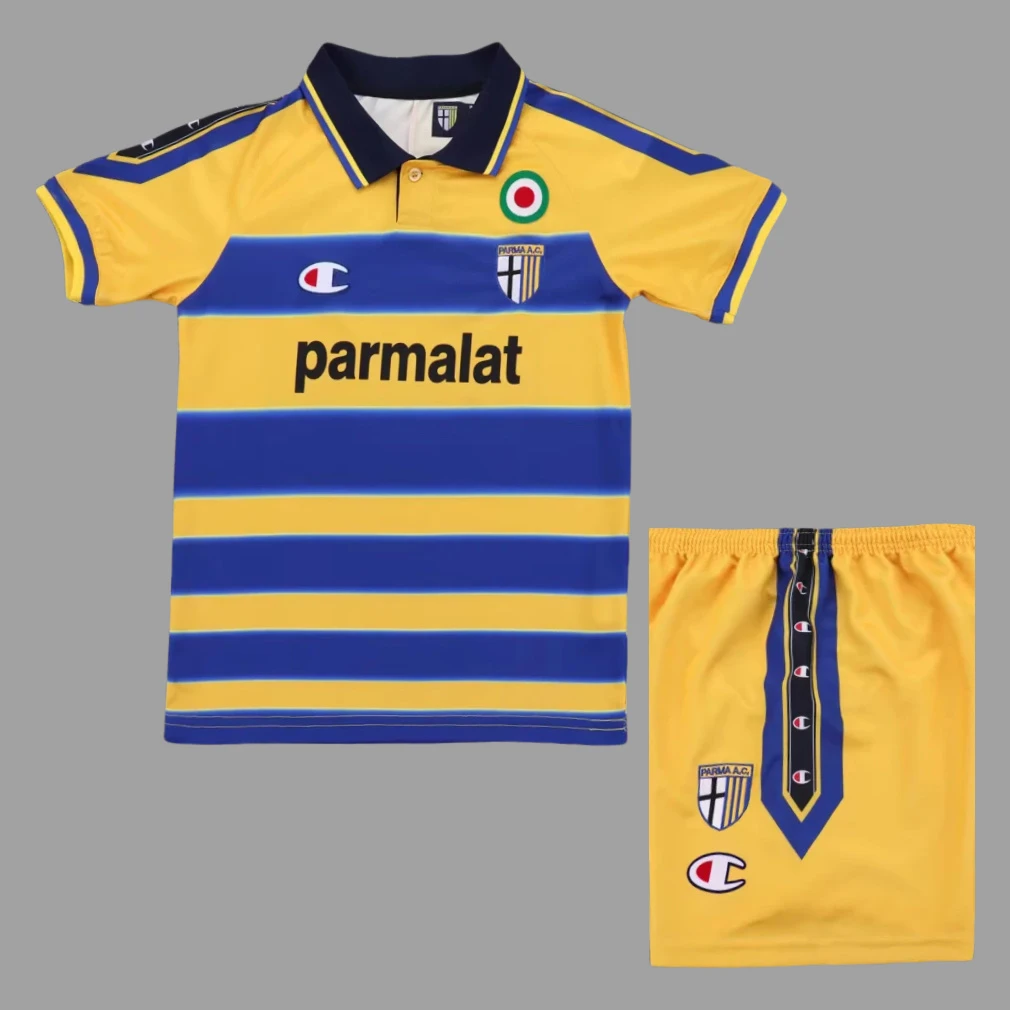 99/00 Parma Home Kids Retro Soccer Jersey Size 16-28