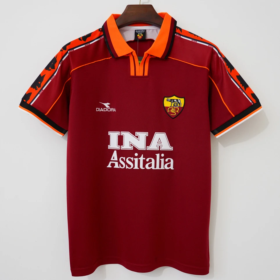 98/99 Roma Home Retro Soccer Jersey