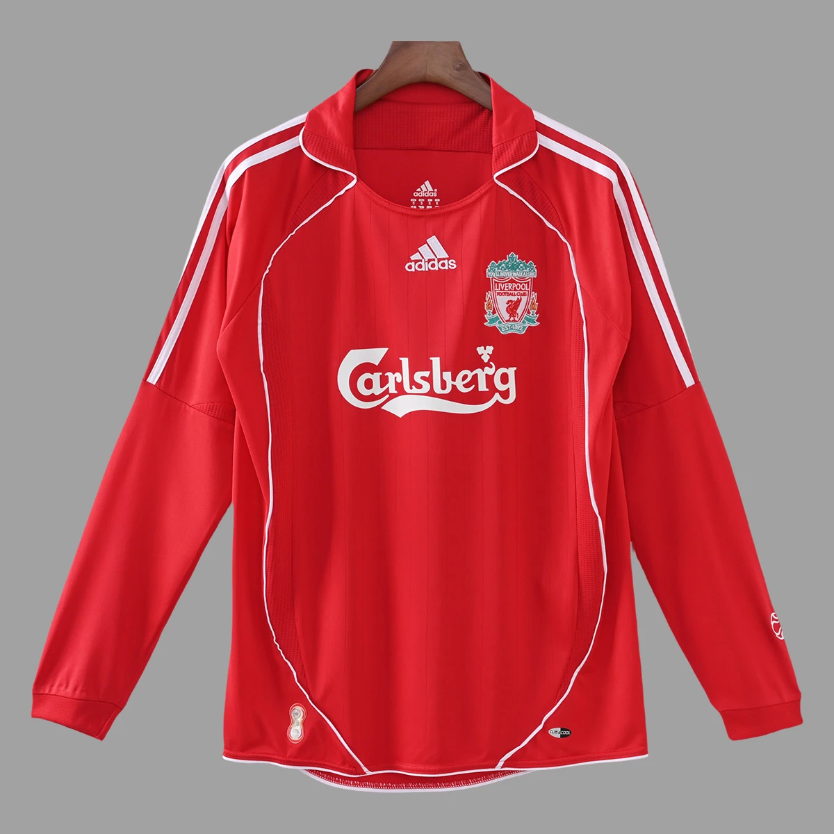 06/08 Liverpool Home Long Sleeve Retro Soccer Jersey
