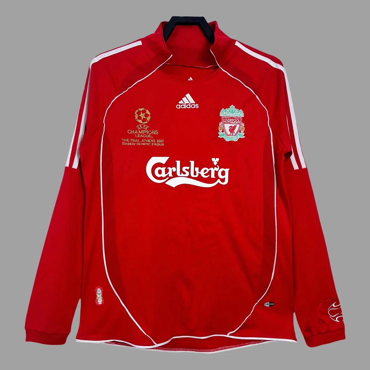 06/07 Liverpool Home UCL Final Long Sleeve Retro Soccer Jersey