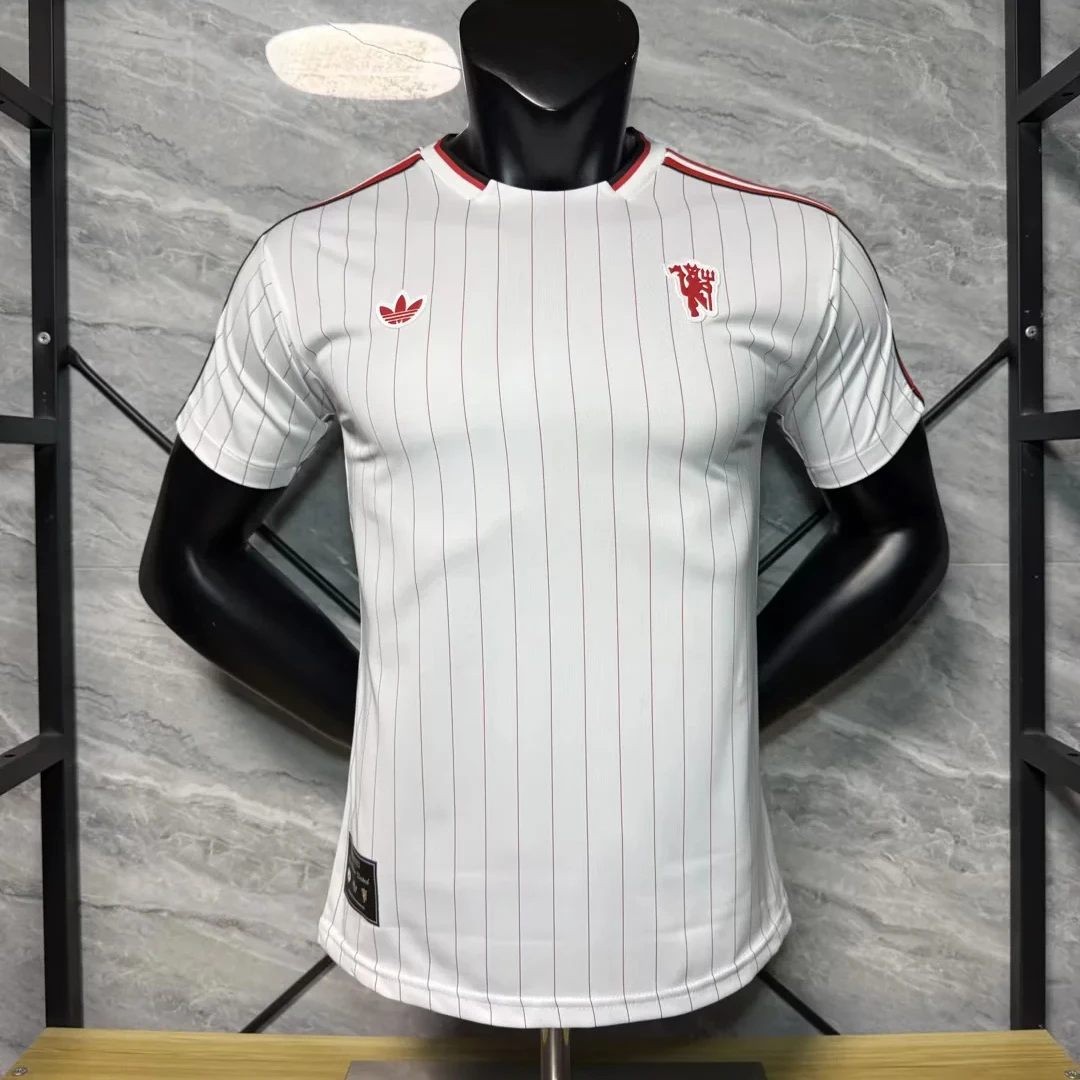 25/26 Manchester United Terrace Icons White Red Shirt