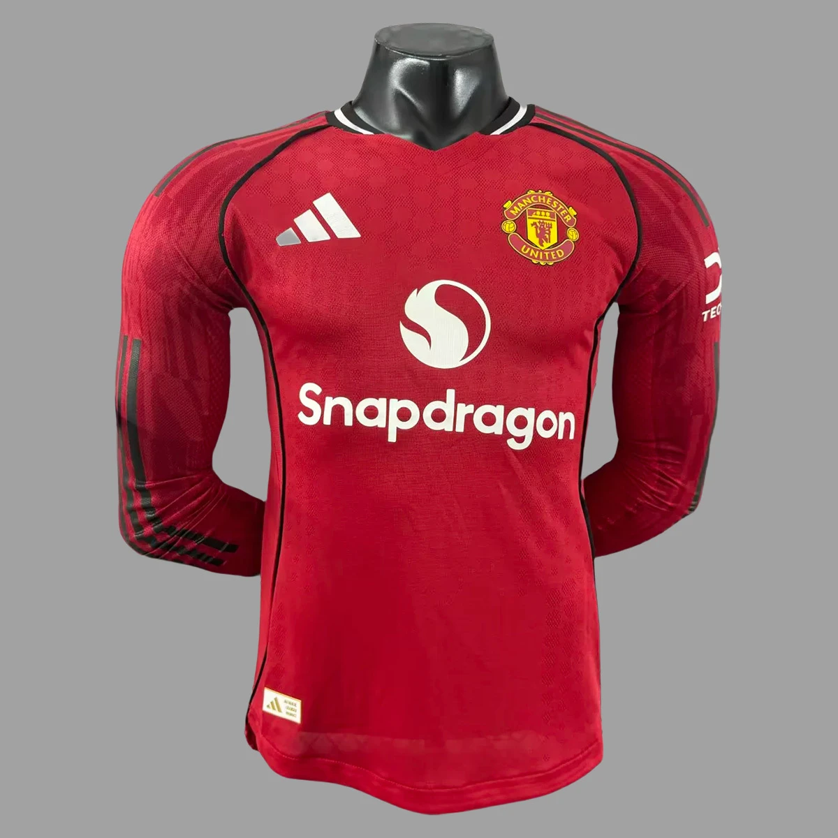 25/26 Manchester United Home Long Sleeve Player Version Soccer Jersey