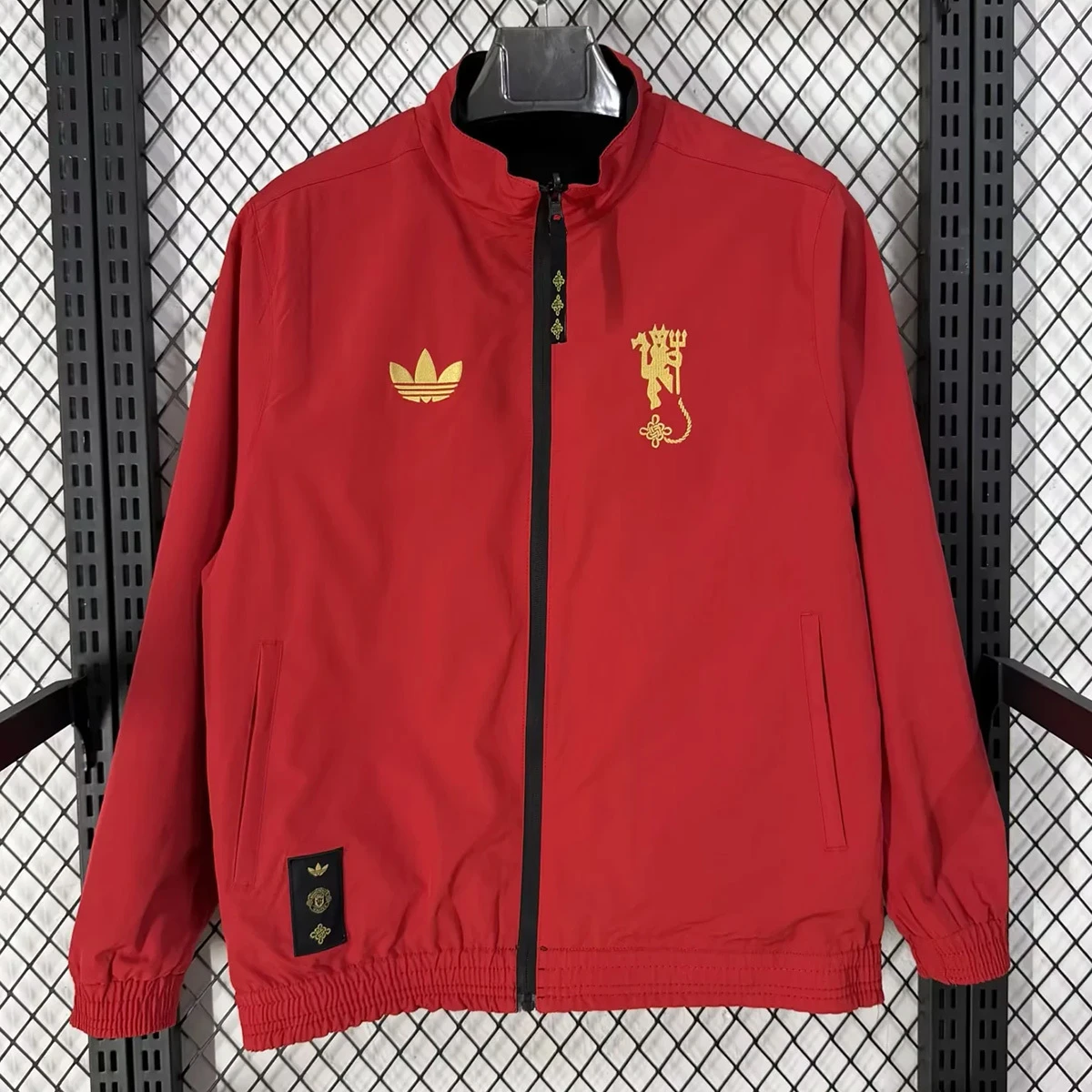 2026 Manchester United Cultural Story Reversible Red Black Jacket
