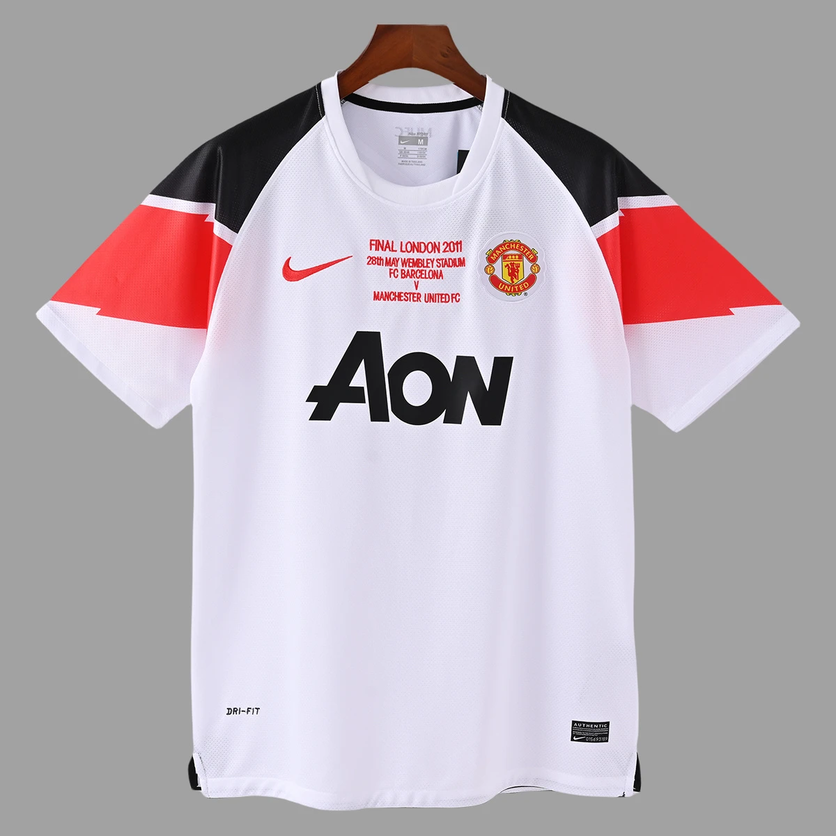 10/11 Manchester United Champions League Final Away Retro Soccer Jersey