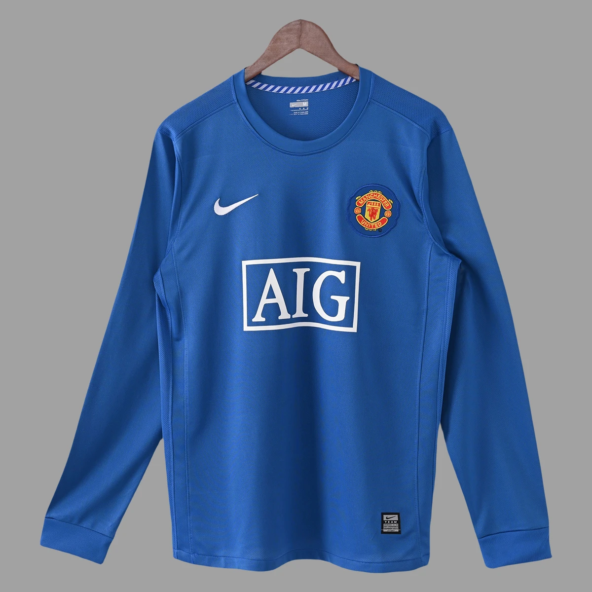 08/09 Manchester United Third Long Sleeve Retro Soccer Jersey