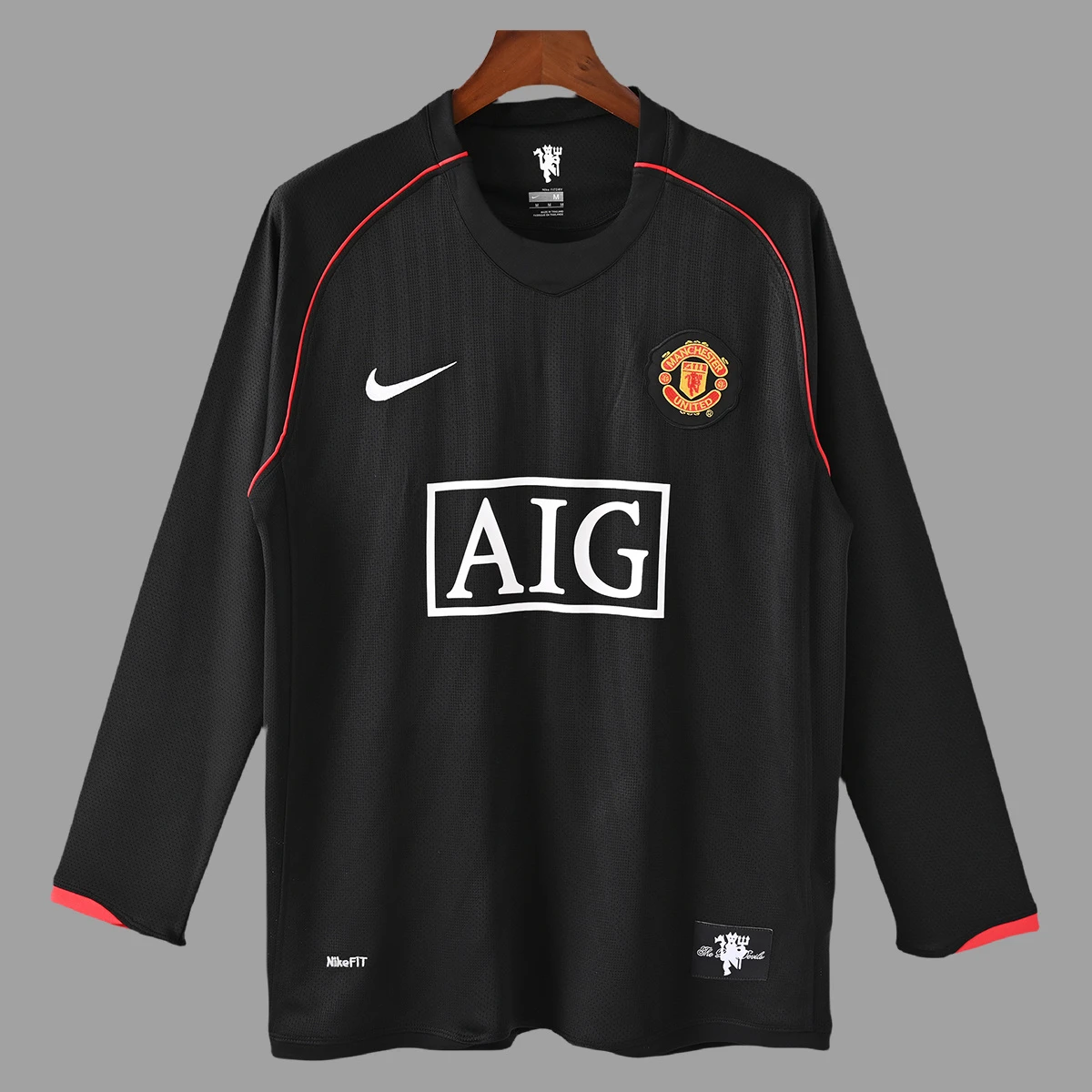 07/08 Manchester United Away Long Sleeve Retro Soccer Jersey