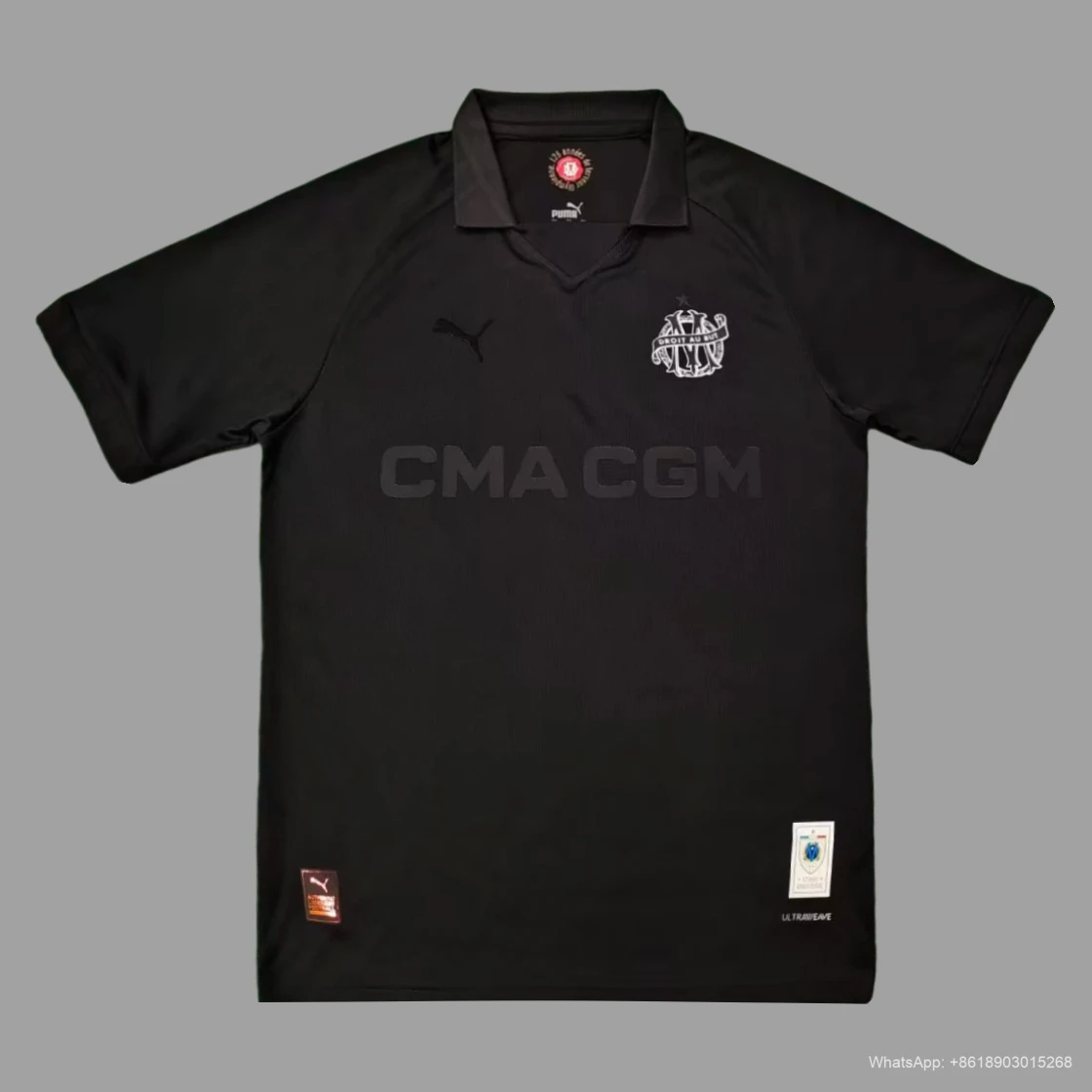 24/25 Marseille 125 Years Anniversary Black Player Version Soccer Jersey