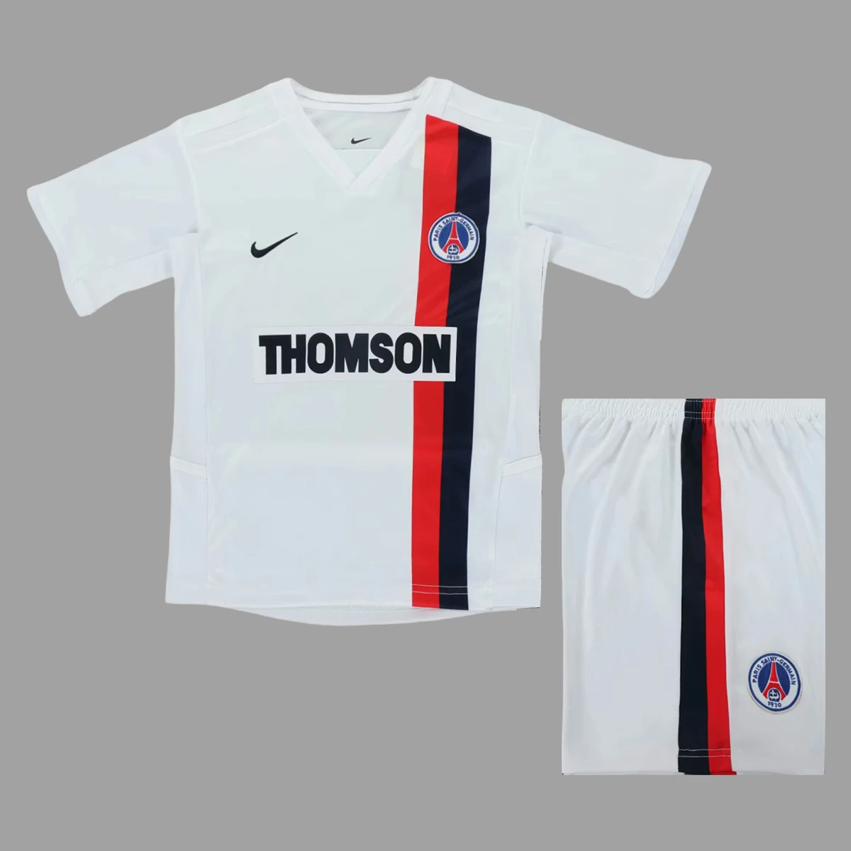 02/03 PSG Away Kids Retro Soccer Jersey Size 16-28