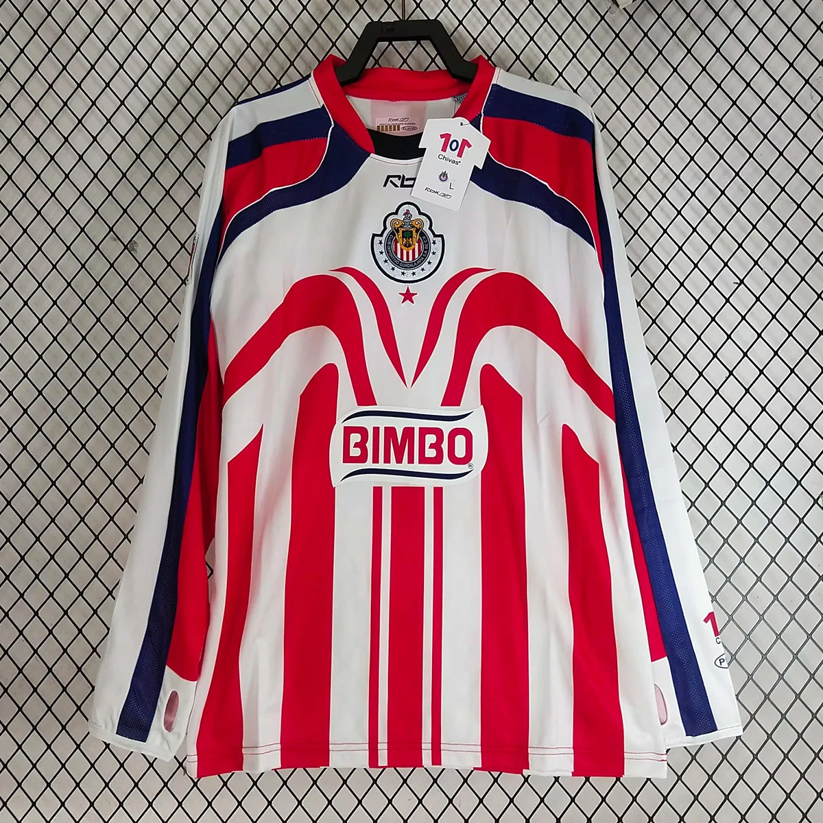 06/07 Chivas Home Long Sleeve Retro Soccer Jersey