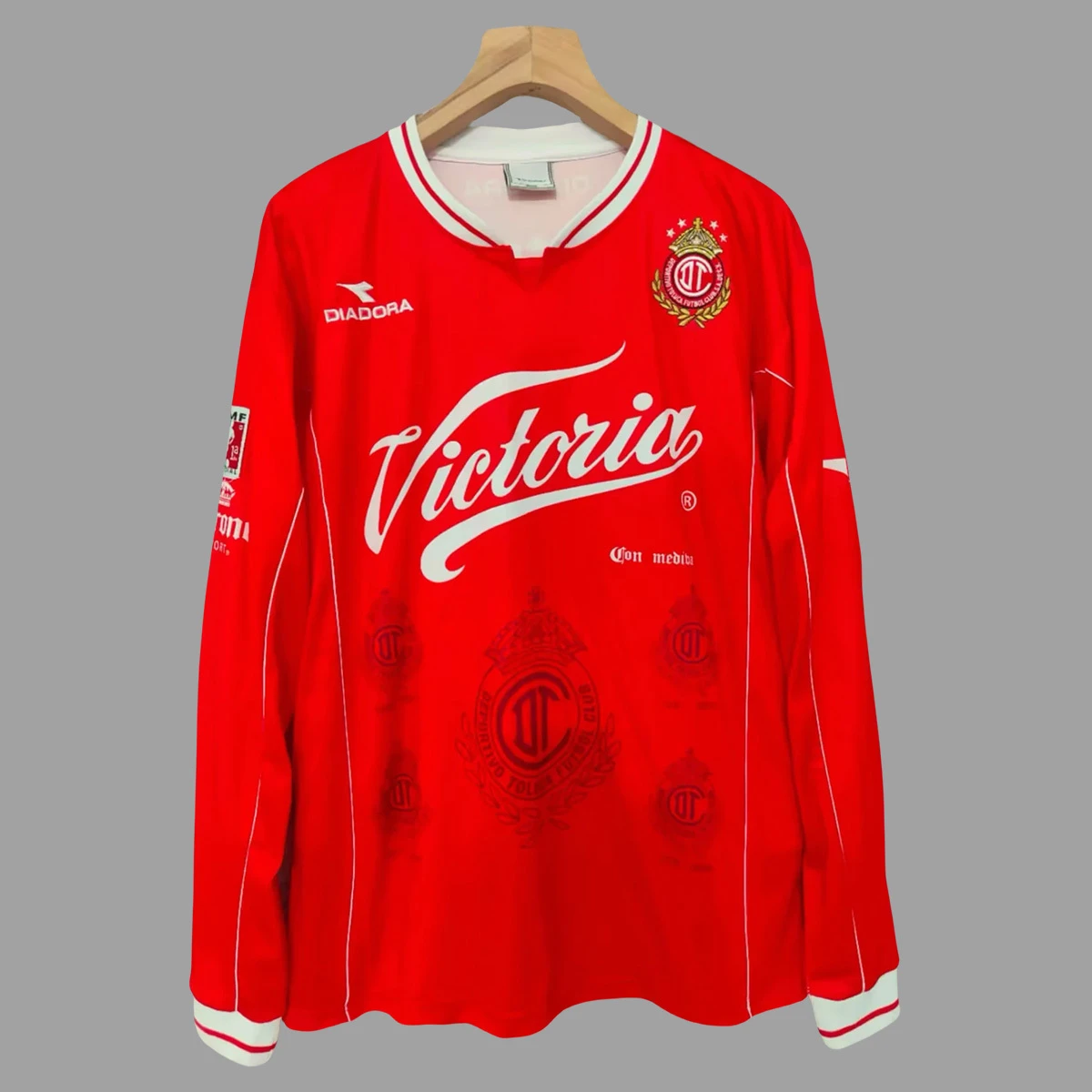 98/99 Toluca Home Long Sleeve Retro Soccer Jersey
