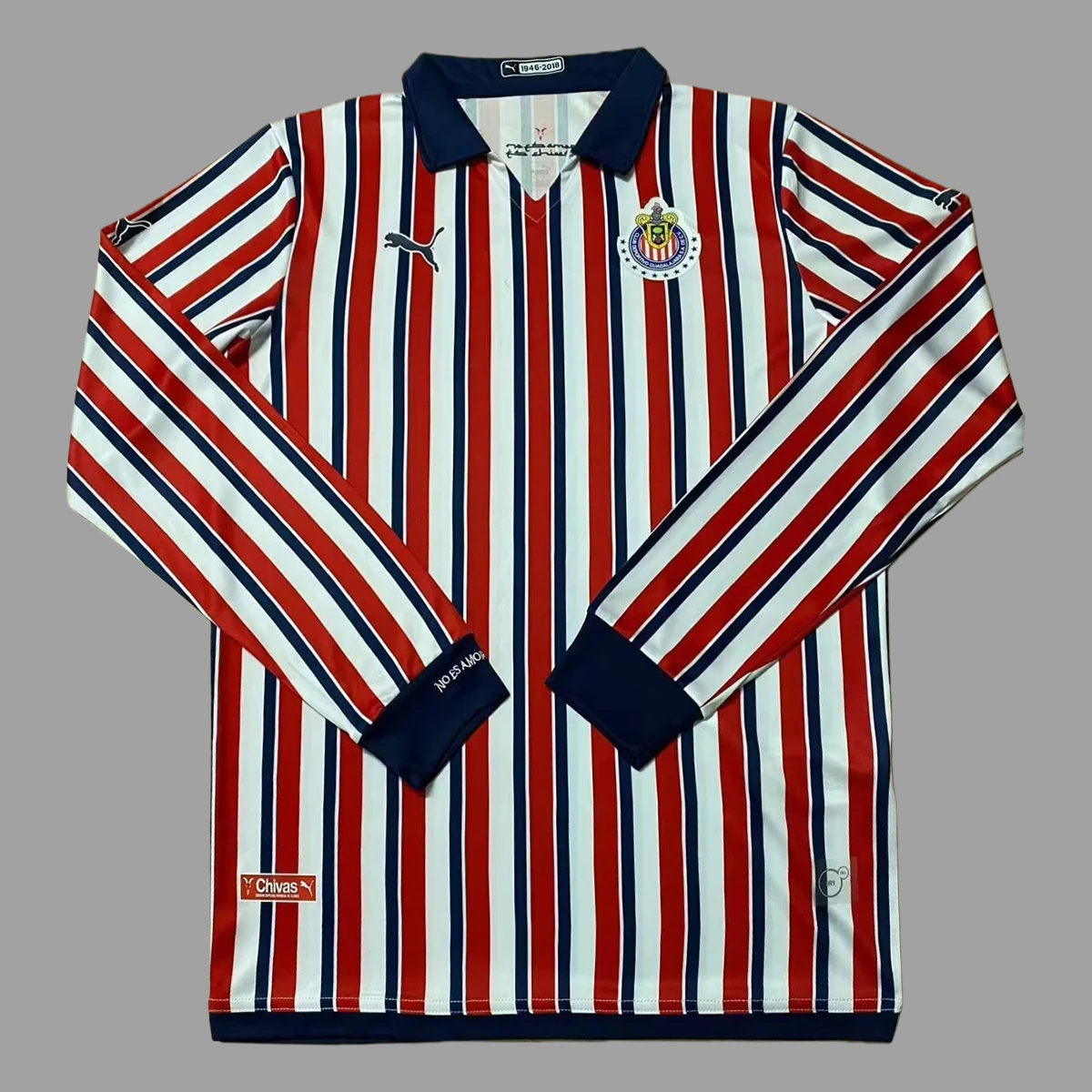 2018 Chivas World Cup Home Long Sleeve Retro Soccer Jersey