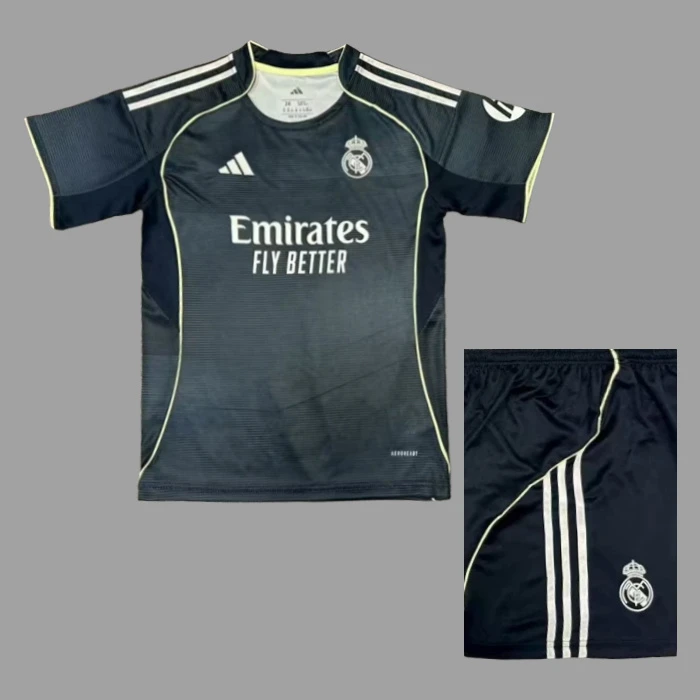 25/26 Real Madrid Away Kids Soccer Jersey Size 16-28