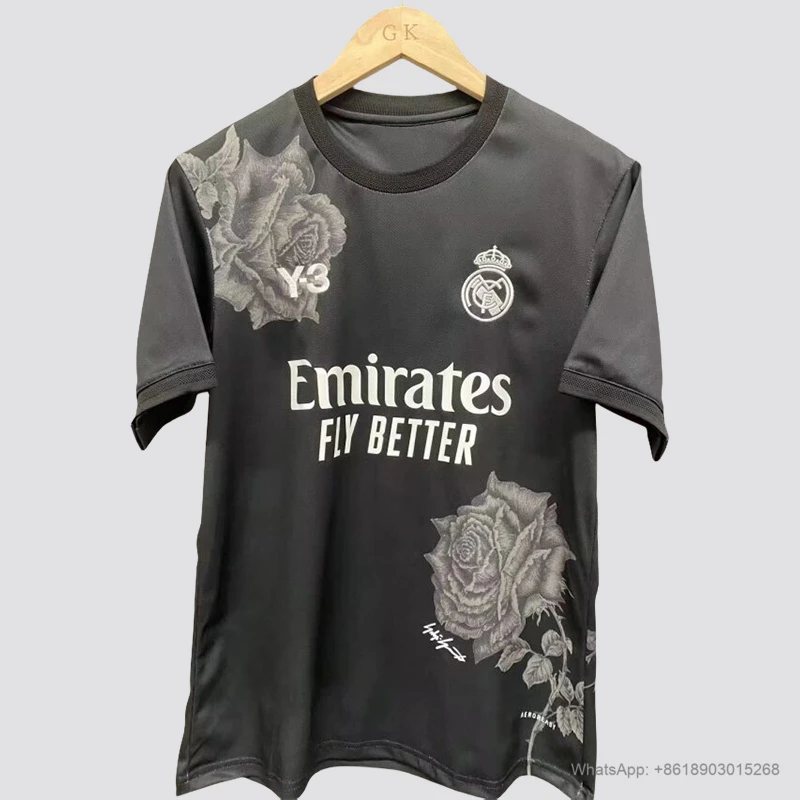 23/24 Real Madrid Y3 black soccer jersey