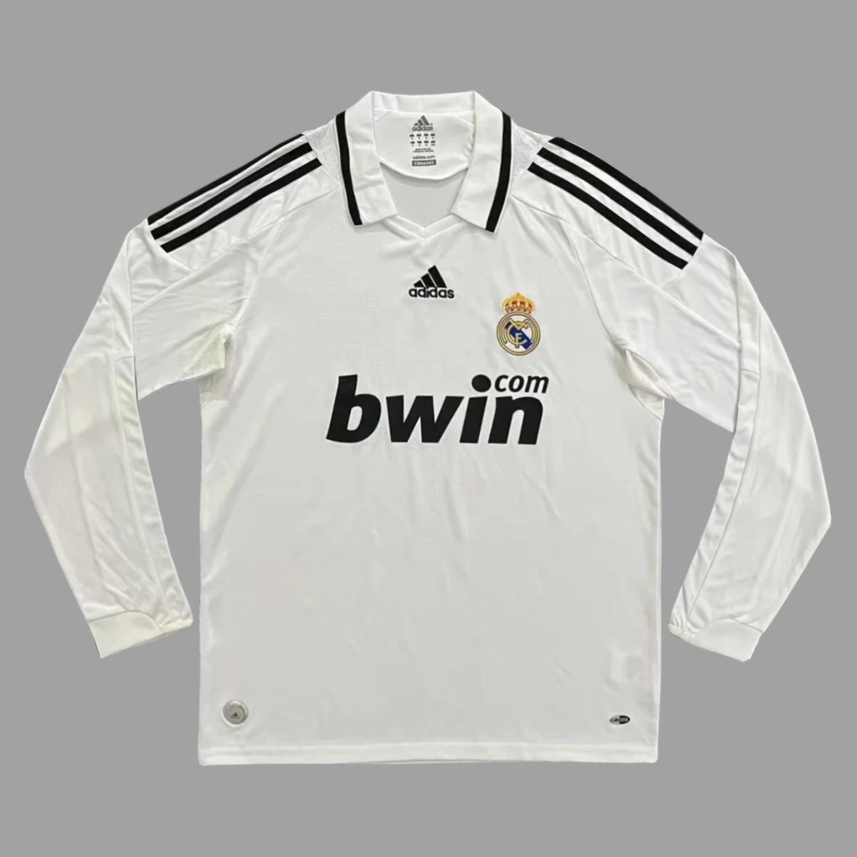 08/09 Real Madrid Home Long Sleeve Retro Soccer Jersey