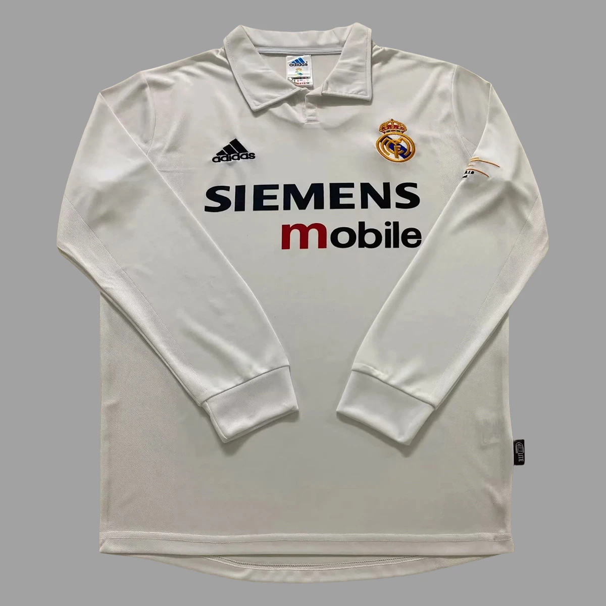 02/03 Real Madrid Home Long Sleeve Retro Soccer Jersey
