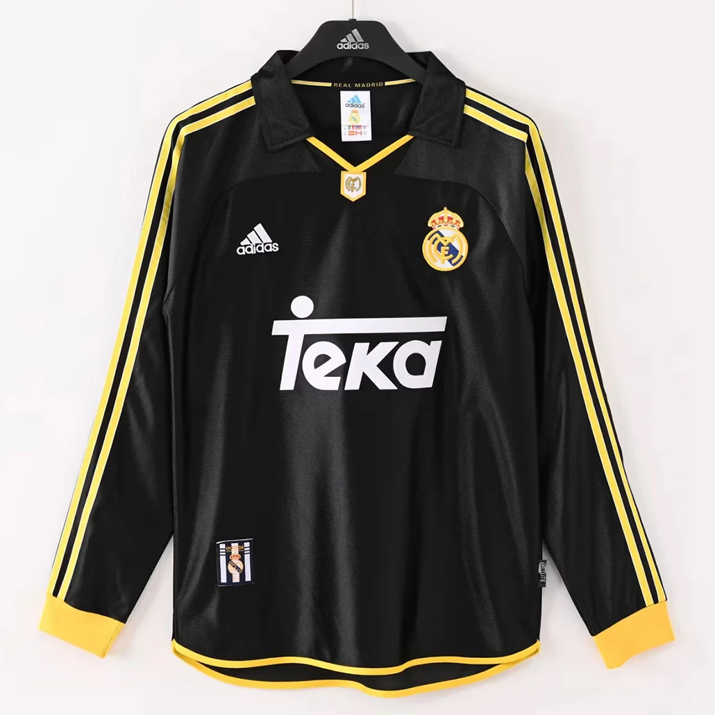 99/01 Real Madrid Away Long Sleeve Retro Soccer Jersey