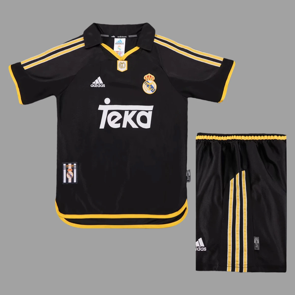 99/01 Real Madrid Away Kids Retro Soccer Jersey Size 16-28