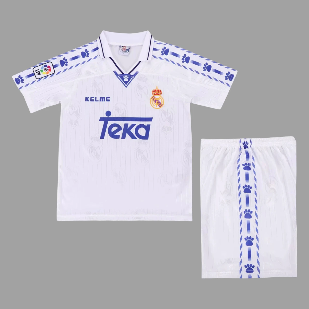 96/97 Real Madrid Home Kids Retro Soccer Jersey Size 16-28
