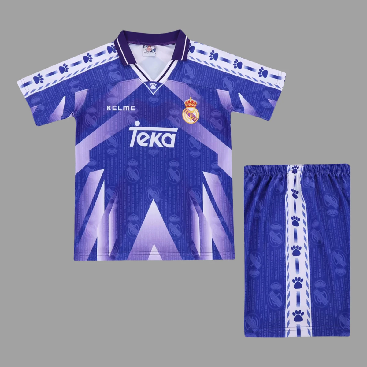 96/97 Real Madrid Away Kids Retro Soccer Jersey Size 16-28