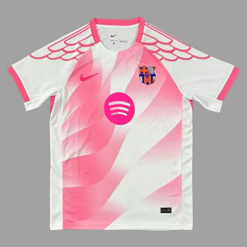 25/26 Barcelona Pink WINGS Special Version Soccer Jersey