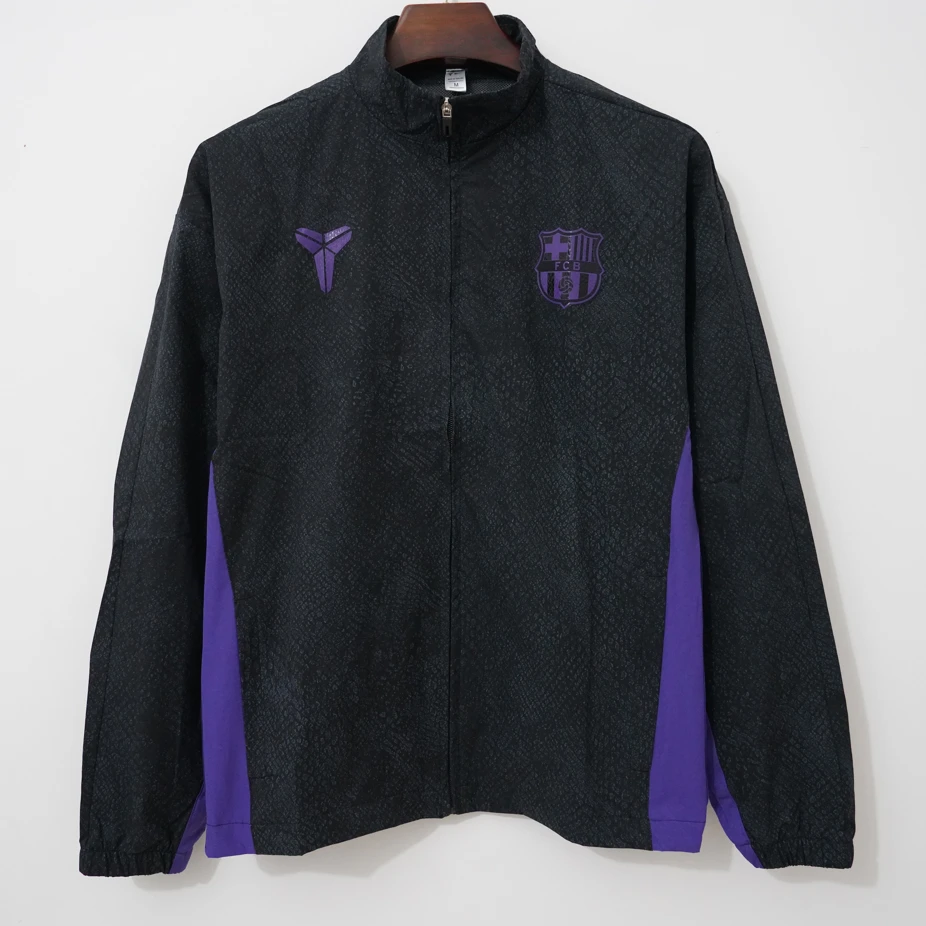 25/26 Barcelona Black Purple Windbreaker