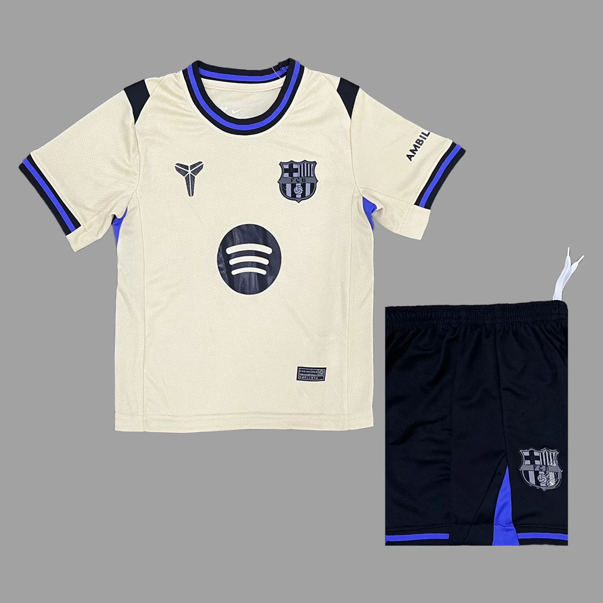 25/26 Barcelona Away Kids Soccer Jersey Size 16-28