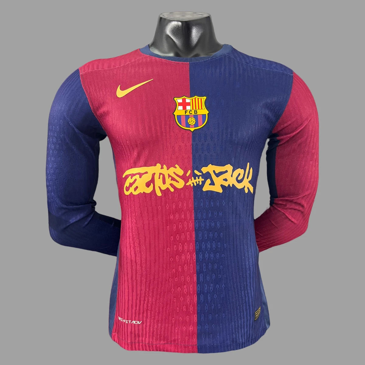 24/25 Barcelona Home Travis Scott Long Sleeve Player Edition Soccer Jersey