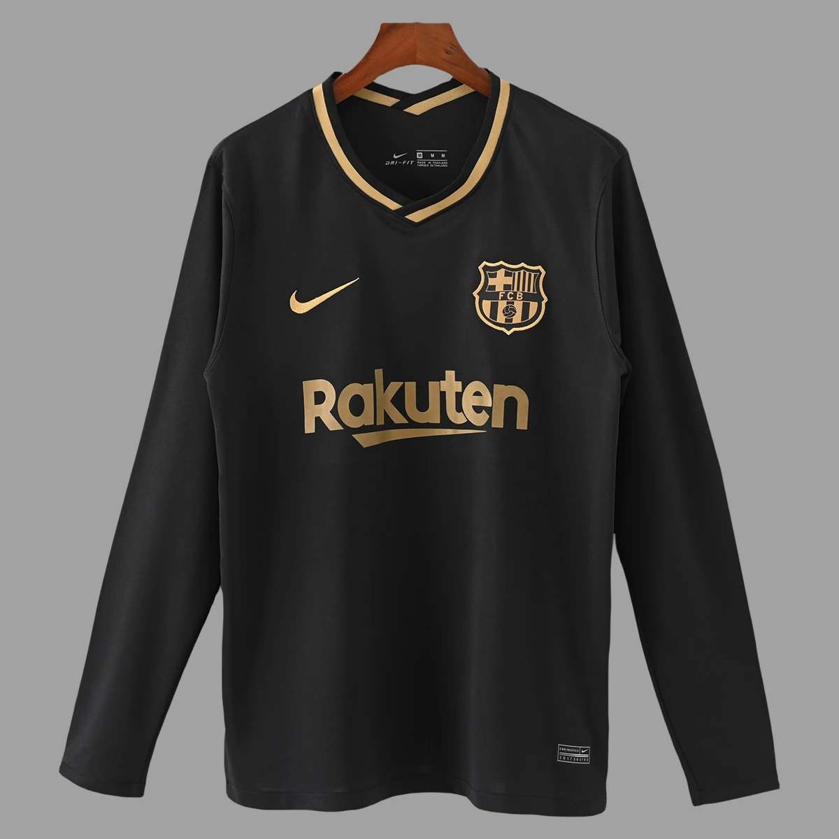 20/21 Barcelona Away Long Sleeve Retro Soccer Jersey
